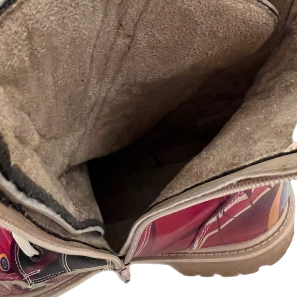 Floral Lace-Up Women's Boots - Picture 8 of 8